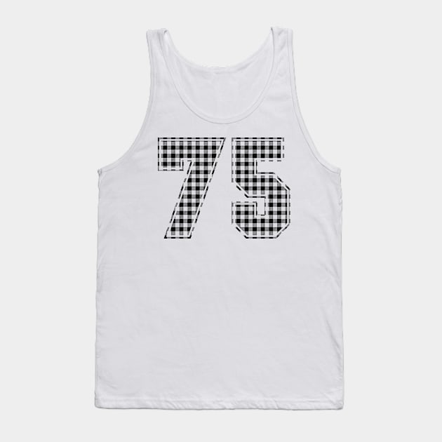 Plaid Number - 75 - Dark Tank Top by tavare